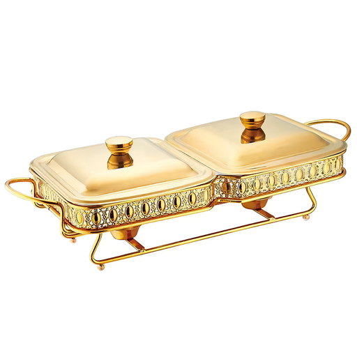 [13-R376] 1.5L Golden Oval SS Double Food Warmer